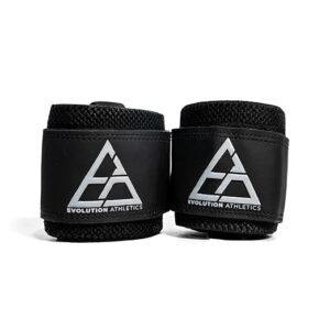 evolution athletics wrist wraps with both thumb and belt loops for weightlifting, powerlifting or strength training train like a pro durable support for a custom fit, 30 inch, black, one pair